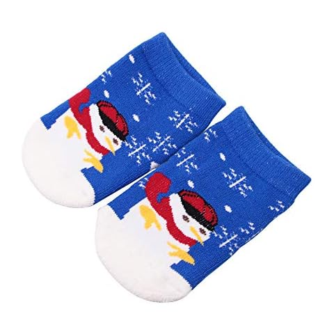 Toddler Baby Christmas Design Cotton Socks Infant Boy Girl Holiday Cute Xmas Stocking Filler Newborn Kids Thermal Warm Knitting Cozy Anti-Slip Socks For Novelty Gifts Cover