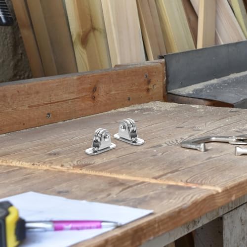 Juego de 6 bloques de polea de acero montados en la pared, ruedas de elevación en U para tendedero de bricolaje y elevación de cables en uso doméstico e industrial