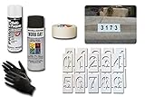 Curb-N-Sign House Address Curb Painter Complete Stencil/Paint kit 4