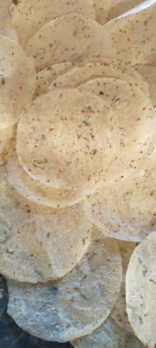 Image of Falhari Aloo Papad, Handmade Papad 100% Natural Banarasi Namkeen snacks Crispy (750.00, Chilly)