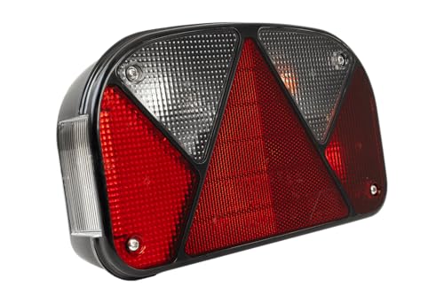 Aspöck Feu arrière Multipoint II droit 12V connecteur baïonnette 5 broches 240x140mm à six fonctions homologation E9 bloc optique de remplacement rapide...