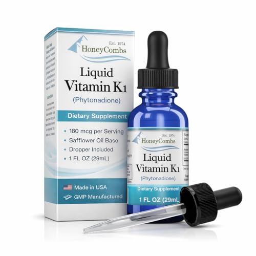 Vitamin K Drops Newborn – Liquid Vitamin K1 (Phytonadione) 180 mcg per Serving – Vitamin K for Newborns, Babies & Adults – Oral Vitamin K...