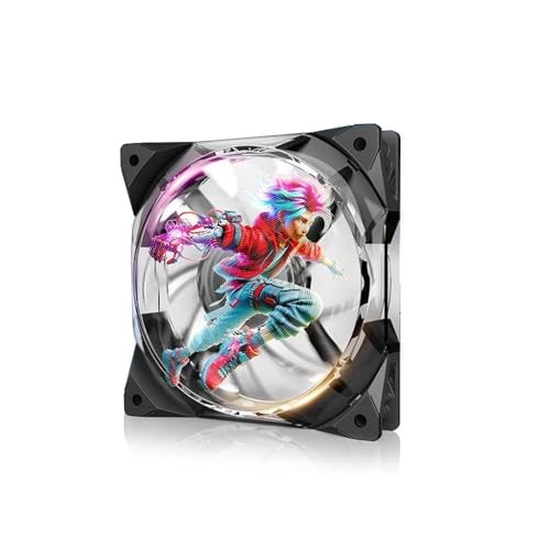 Image of Dynatron HOLO120 Holo Fan 120mm PWM RGB 3D Holographic Display Case Fan