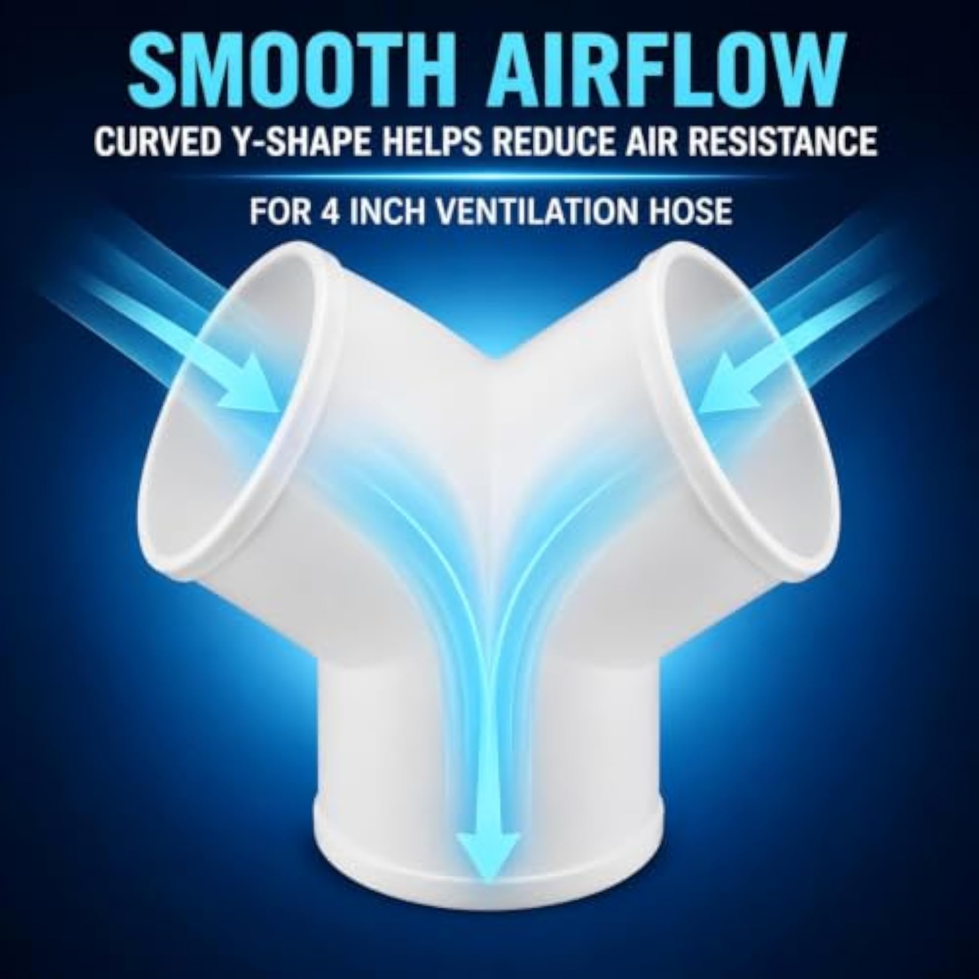 4 Inch Y Duct Connector for Exhaust Fan