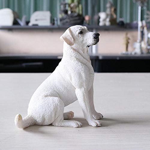 Statue de chien Labrador KELIEQA figurine en résine pour décoration de voiture