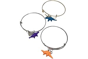 Upcycled Dinosaur Toy Bangle Charm Bracelet