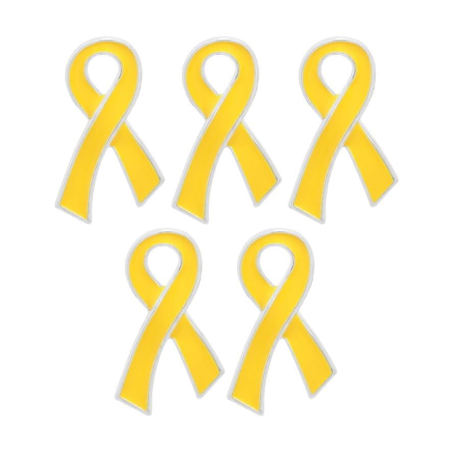 Childhood Cancer Awareness Wholesale Pack/Bulk Pins - Gold Ribbon/Butterfly Pins for Childhood Cancer Awareness - Perfect for Support Groups, Events, Gift-Giving and Fundraising