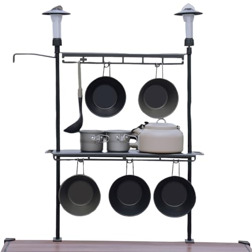 Support de table de camping pliant et étagère de rangement bureau - 2