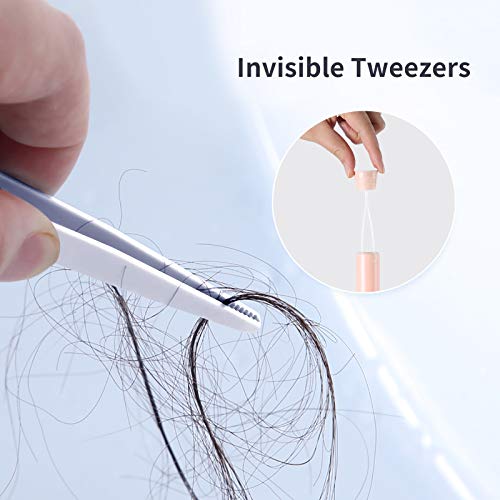 Boomjoy Toilet Brush And Holder Set, Silicone Bristles Bathroom Cleaning Bowl Brush Kit With Tweezers - Pink #TOP4