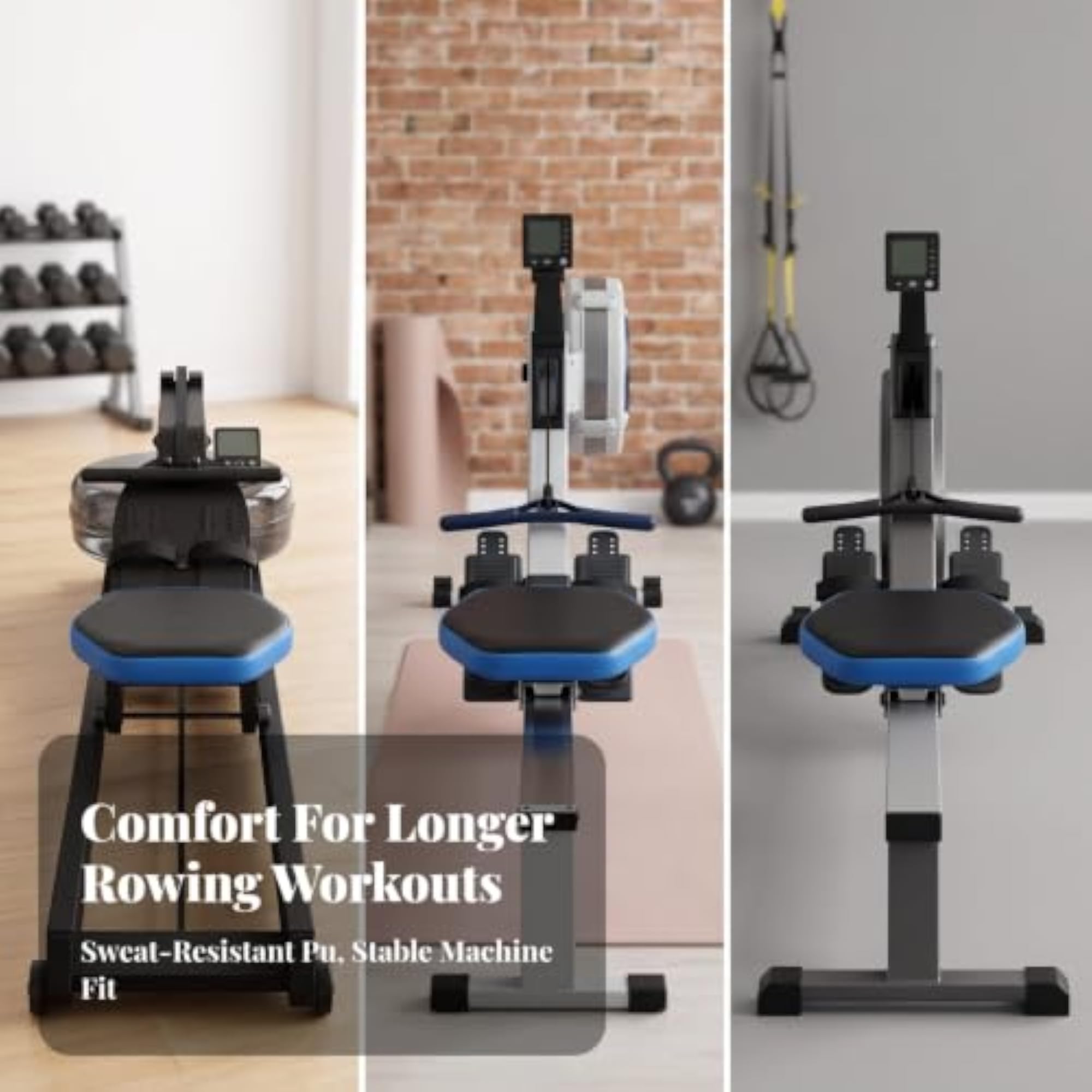 Contoured Rowing Machine Seat Cushion, Non-Slip