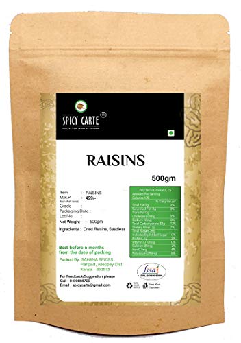 Image of SPICY CARTE Fresh Golden Raisins Kismis (500gm)