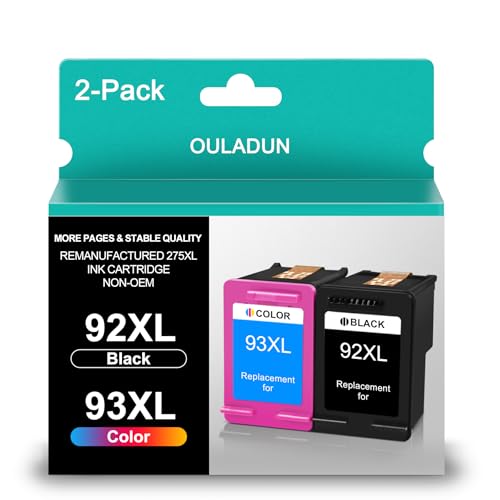 Tinta Y Tóner, Office Product 92XL 93XL Cartuchos de tinta de repuesto para HP 92 93 92xl 93xl Combo Pack de alto rendimiento para impresora Photosmart C3150 C3180 7850 Deskjet 5440 5420 PSC...
