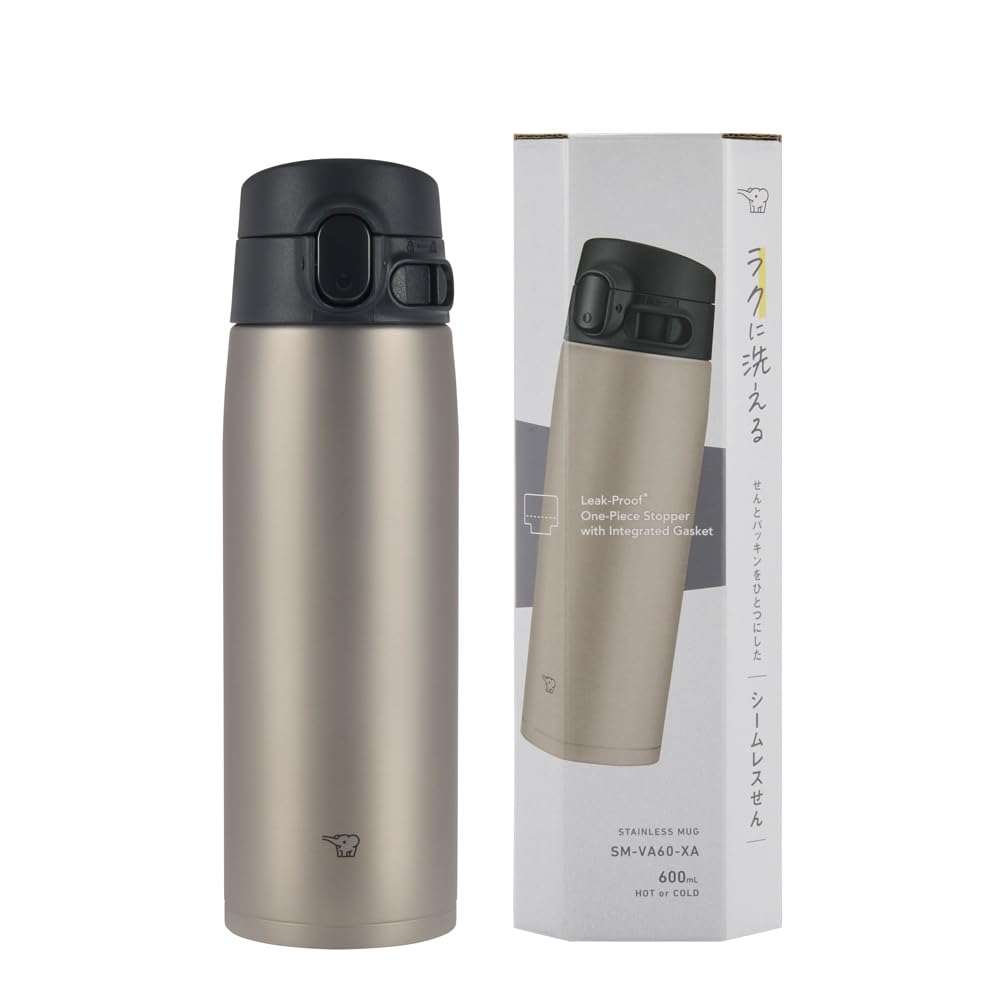 Zojirushi SM-VA60XA Vakuum-Isolierflasche, 20 Unzen, Edelstahl