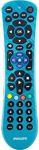 Philips Universal Remote Control Replacement for Samsung, Vizio, LG, Sony, Sharp, Roku, Apple TV, RCA, Panasonic, Smart TVs, Streaming Players, Blu-ray, DVD, Simple Setup, 4 Device, Blue, SRP4229B/27
