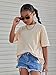 SOLY HUX Girl's Letter Graphic T Shirts Short Sleeve Cute Shirts Oversized Loose Tee Summer Tops Apricot Graphic 11-12Y