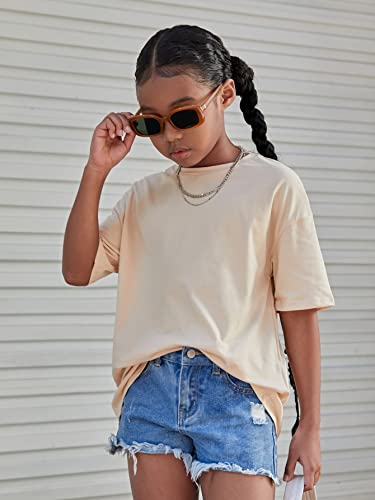 SOLY HUX Girl's Letter Graphic T Shirts Short Sleeve Cute Shirts Oversized Loose Tee Summer Tops3