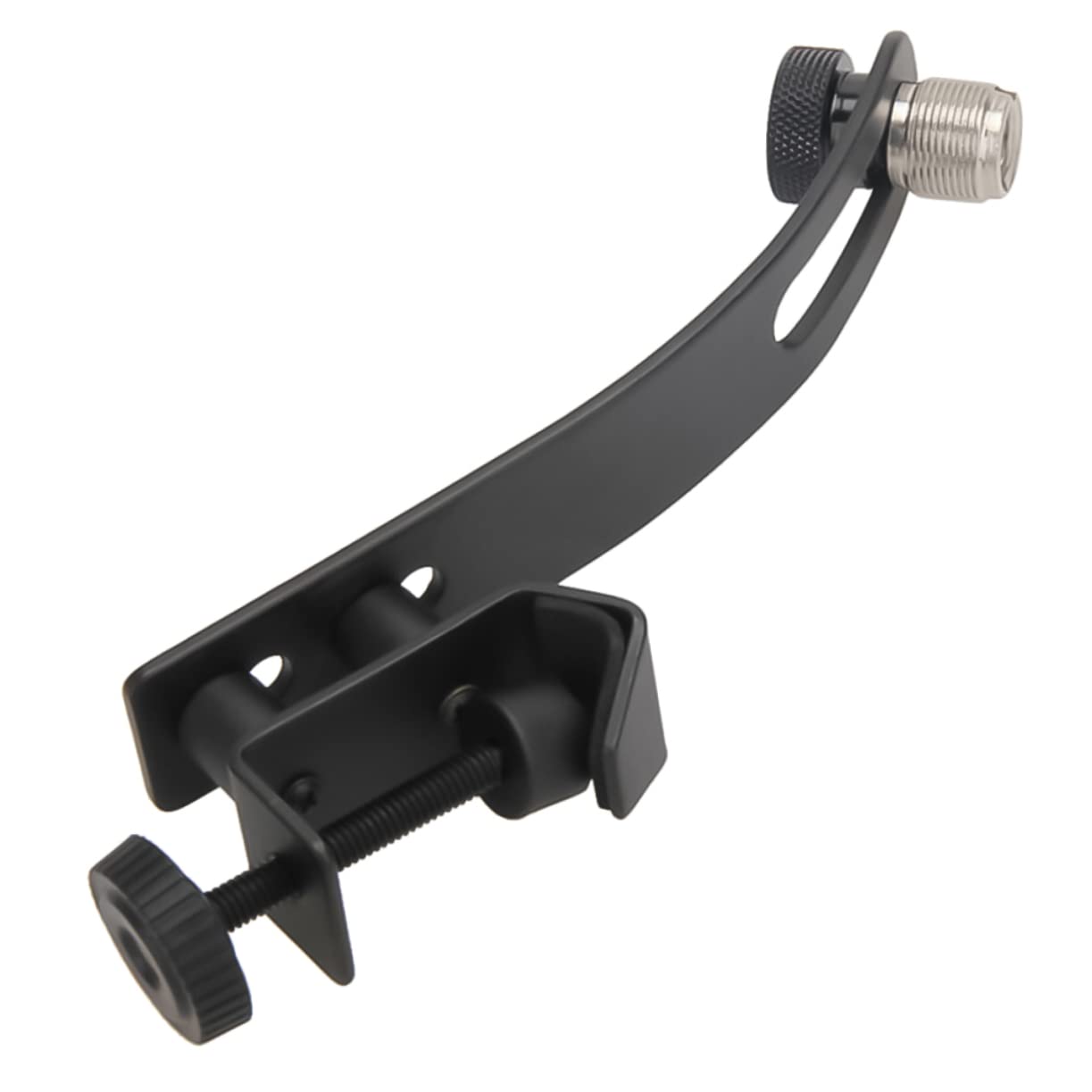 YARNOW 1Pc Drum Microphone Shockproof Clip Adjustable Mic Rim Mount Holder for Snare Tom Drums Durable Clamp Musical Instrument