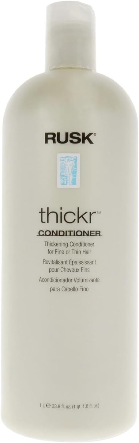 RUSK Designer Collection Thicker Thickening Conditioner for Fine or Thin Hair, Daily-Use to Strengthen and Repair, Gives Full-Bodied Appearance, 33.8 oz