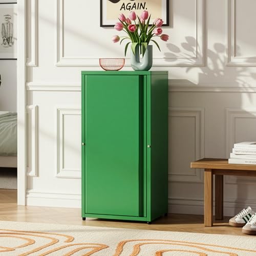 [en.casa] Armoire Métallique Meuble de Classement avec Porte et 2 Étagères à Hauteur Réglable Classeur Style Industriel pour Bureau Chambre Télétravail...
