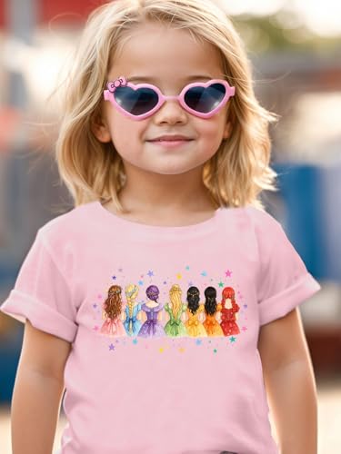 Image of Magical Girl Shirt Cute Snacks Graphic Tee Toddler Kids Girls Holiday Short Sleeve Outfits Tops 3-10 Years