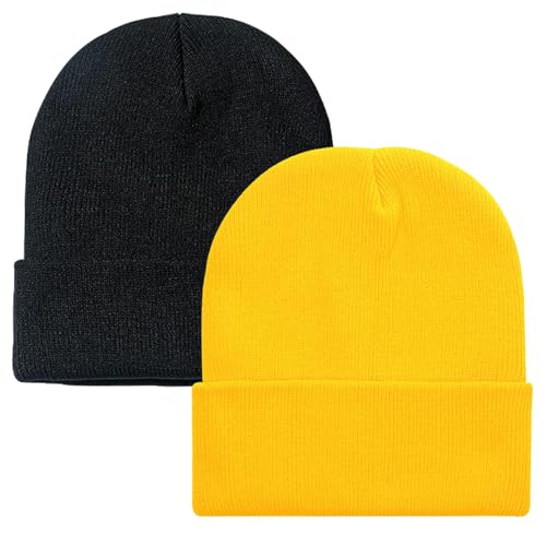 Image of ZOORON 1&2 Pack Beanie for Men Women Slouchy Beanie Hats Winter Knit Caps Soft Ski Hat Unisex
