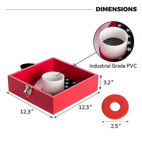 Outdoor Games Wooden Washer Toss Game with 8 Washers