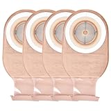 20 PCS Colostomy Bags Ostomy Supplies- Rainlotus One Piece Ostomy Bag 15mm-60mm Cut-to-Fit Drainable Pouches with Clamp Closure for Ileostomy Stoma Care（8 Clamps Included）