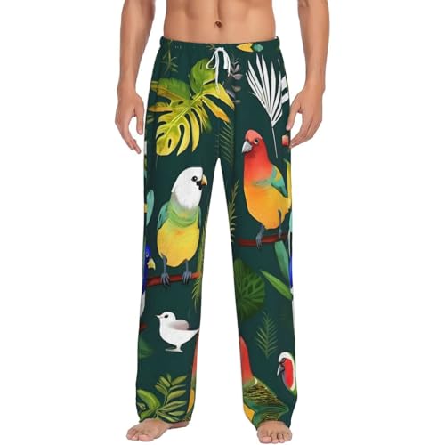 Pantalon pyjama flanelle pour homme imprimé exotique tenue maison cocooning