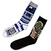 Star Wars R2D2 & Yoda 2 Pairs Pack Men's Socks - Shoe Size 6-12 - White