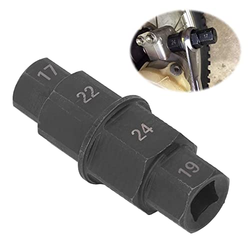 ViaGasaFamido Strumento Asse Esagonale per Motociclette, Adattatore Mandrino Ruota Anteriore 17-24mm, Nero