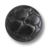 Farbe: schwarz Knopfparadies - 8er Schwarze Kunststoffknöpfe, Design Fast wie Lederknöpfe. Ø: ca. 23mm!