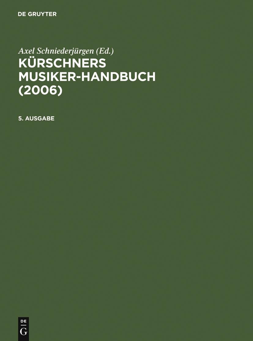 Kurschners Musiker-handbuch, livre de référence et annuaire historique de l'art musical
