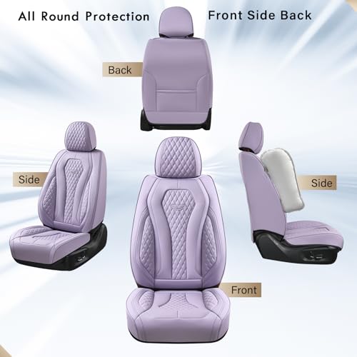 Image of Coverado Seat Covers, Car Seat Covers Front Seats, Purple Car Seat Cover, Luxury Car Seat Covers, Seat Cushion, Front Car Seat Covers Leatherette Car Seat Protector