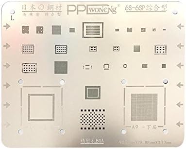 DIYPHONE 0.12mm Multi-Purpose Phone BGA Reballing Stencil Template for iPhone 6 6P 6S 6SP 7 7P 8 8P PCB NAND CPU Soldering Repair (6S 6SP)