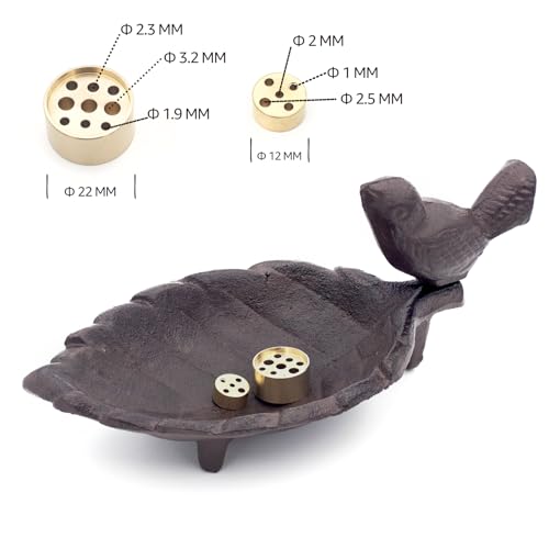 Incense-Holder-Incense-Stick-Holder-with-Ash-Catcher-Bird-Leaf-Cast-Iron-Incense-Burner-Key-Tray-Also-Suitable-for-Outdoor-Small-Wild-Bird-Feeders-Rustic-Farmhouse-Home-Decor Incense Holder Incense Stick Holder with Ash Catcher Bird Leaf Cast Iron Incense Burner Key Tray Also Suitable for Outdoor Small Wild Bird Feeders Rustic Farmhouse Home Decor