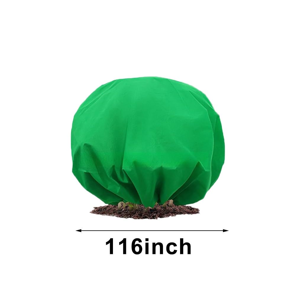 Copertura antigelo per piante in tessuto non tessuto, traspirante, verde, protezione dal freddo per piante da giardino, diametro di 190/250/296 cm, confezione da 2