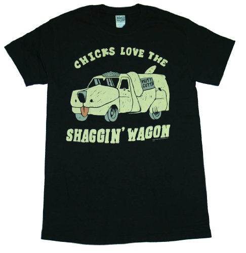 Dumb and Dumber Chicks Love The Shaggin Wagon Black Adult T-Shirt Tee