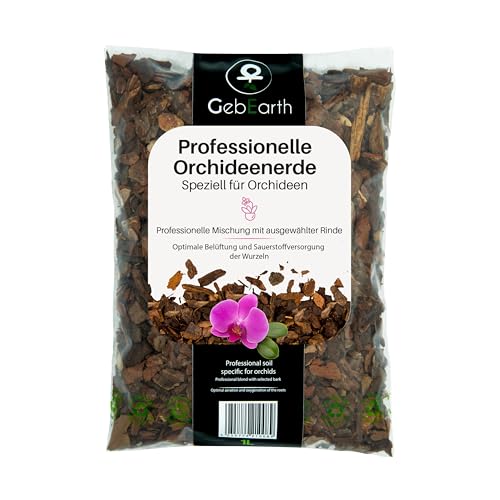 GebEarth - Orchideenerde, Substrat für Orchideen 1 Liter 【Professionelle Erde für alle Orchideen】