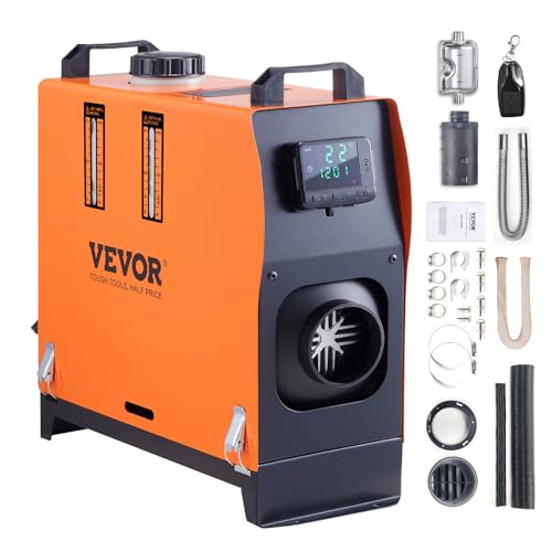 VEVOR Diesel Air Heater, 12V 5KW All-on-one Diesel Heater with Remote Control and LCD, 5L Fuel Tank Portable Diesel Parking Heater, Rapid Heating for RV Trailer Camper Van Boat