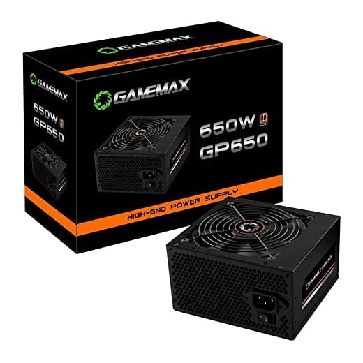 GAMEMAX Fonte Gamer GP650 80 Plus Bronze PFC Ativo Preta 650W, PRETO