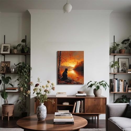 DIY Full Drill Artisanat Cristal Point de Croix Kits Chat 100x130
