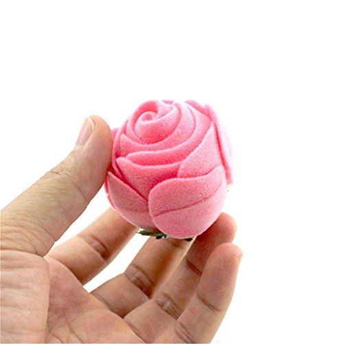 NUEVO Alemán) San Valentín, Día Color Rosa Rosas Anillo de oído Anillo de oído de pernos de oído Dropbox Buzón de depósito