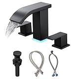 Bathroom Faucets Set Matte Black 8 inch Bathroom Sink Faucet...