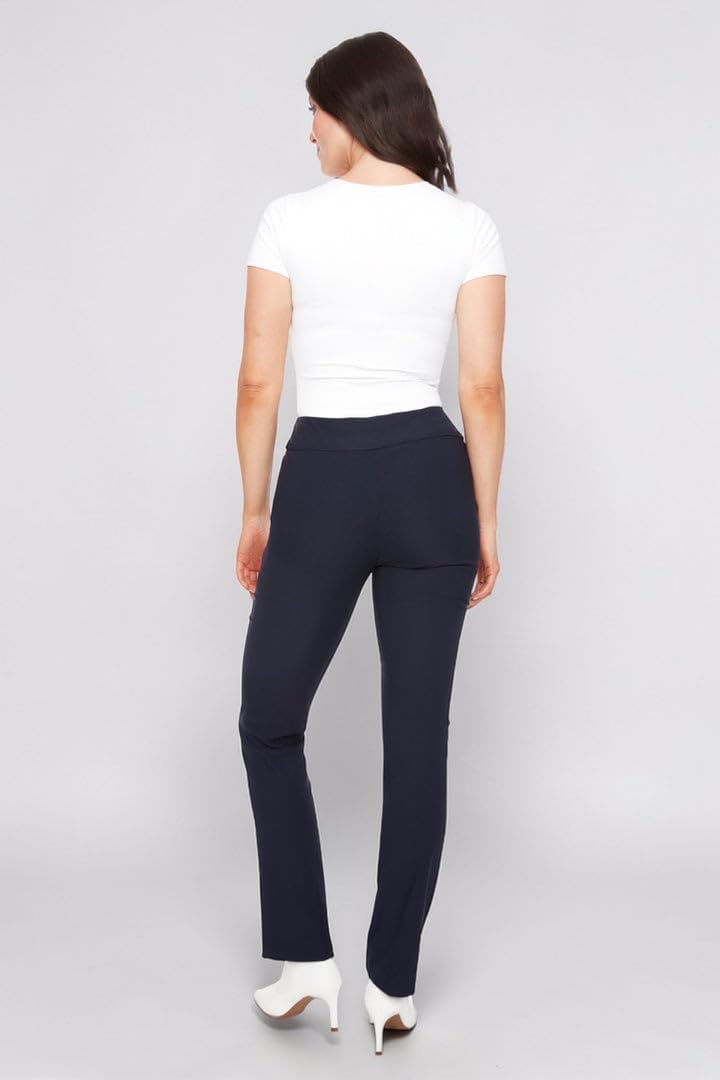 Women’s Straight Leg Pull‑On Pants – Tummy Control Stretch, 32" Inseam, Comfortable Everyday & Workwear, Style 115