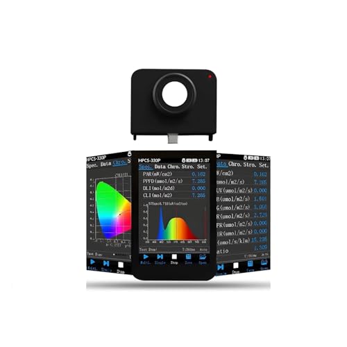 ハンドヘルド分光照度計(波長350〜800nm)、HPCS-330P光分光計、PPFD PARメーター(3.5インチLCDスクリーン付き) スペクトル分析装置