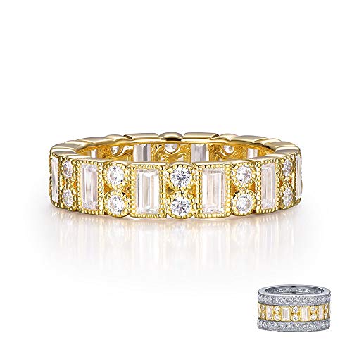 Lafonn Classic Sterling Silver Gold Plated Simulated Diamond Rings 1.68 (1.68 Cttw) #TOP26