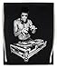 Bruce Lee DJ Musicista Nero Sport Borsa da Palestra da Vviaggio Resistente Ecologica Drawstring Gym bag