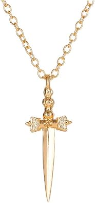 Punk Sword Cross Pendant Necklace Gothic Dagger Knife Necklace Hip Hop Jewlry for Men Women