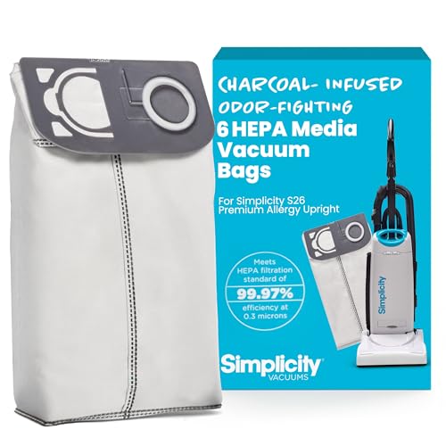 Simplicity Vacuums S26HC-6 HEPA Vacuum Bags with HEPA Media for