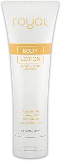 Royal Manscaping Body Lotion – Ball Moisturizer for Men - Natural After Shave Cream, Anti-Chafing, Anti-Itch - Vegan, Organic with Shea Butter, Aloe Vera, Vitamin E, Green Tea 8.5 fl oz.